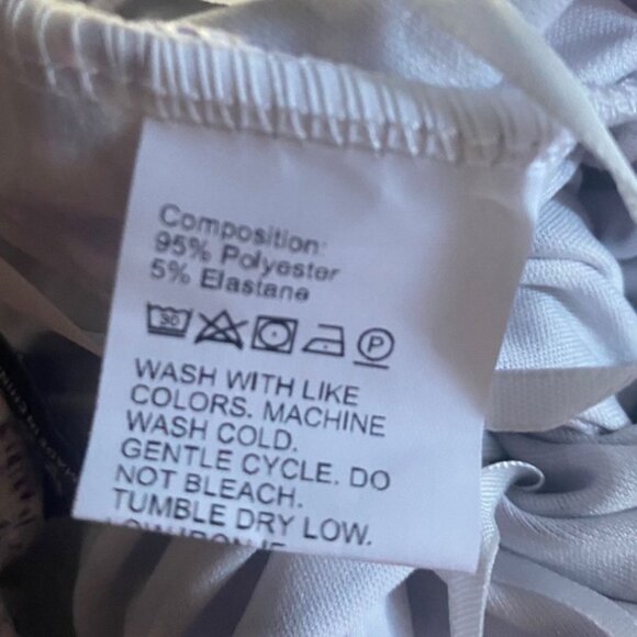 Womens Optical Illusion Checkered Wide-Leg Pants Stretch Purple White - Picture 6 of 6